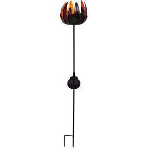 Näve LED-Solar-Erdspieß Blume, Kupfer, 90cm. Dekorative Solarleuchte für den Garten.