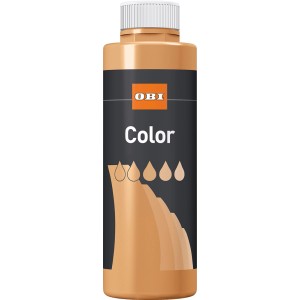 OBI Color Voll- und Abtönfarbe Honiggelb, matte Dispersionsfarbe im 500 ml Gebinde.