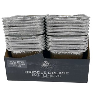 Pit Boss Alufolie Fettpfanneneinlagen 6er-Pack, silberfarbene Grillutensilien.