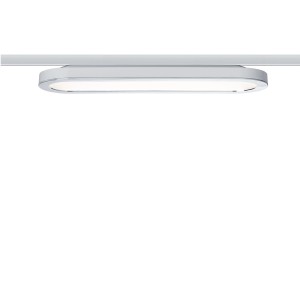 Weißes Paulmann URail LED Panel Loop, 7W, für Schienensysteme. Ovale Form.