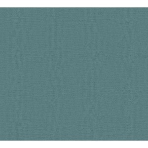 A.S. Création Vliestapete Uni Petrol, textile Optik, Farbe Petrol.