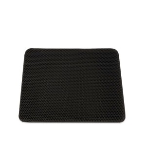 KARAT Katzenstreumatte Charly in Wabendesign Abwaschbar Anthrazit 61 x 38 cm