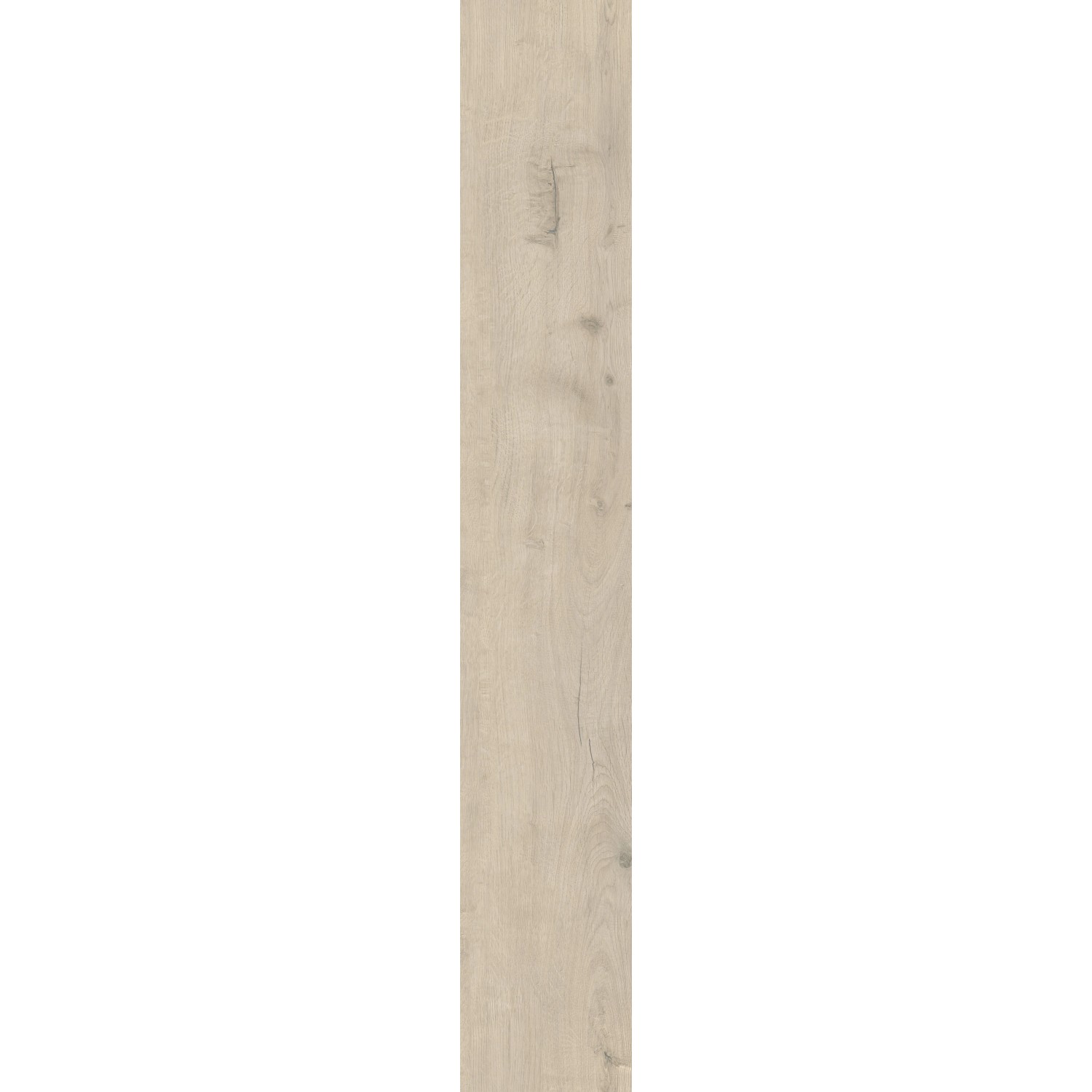 Click-Vinylboden Landhausdiele Eiche Polar, helle Holzoptik für Wohnräume.