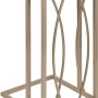 Eckiger Beistelltisch Blush Bordeaux in Gold mit Glasplatte, 54x30x30cm.