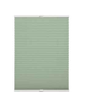Schöner Wohnen Plissee Milla, 60x130 cm, grün, für Fenster, blickdicht und lichtdurchlässig.