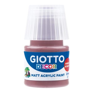 Giotto Decor Acrylfarbe Umbra, 25ml, matte Acrylfarbe für Hobby und Dekoration.
