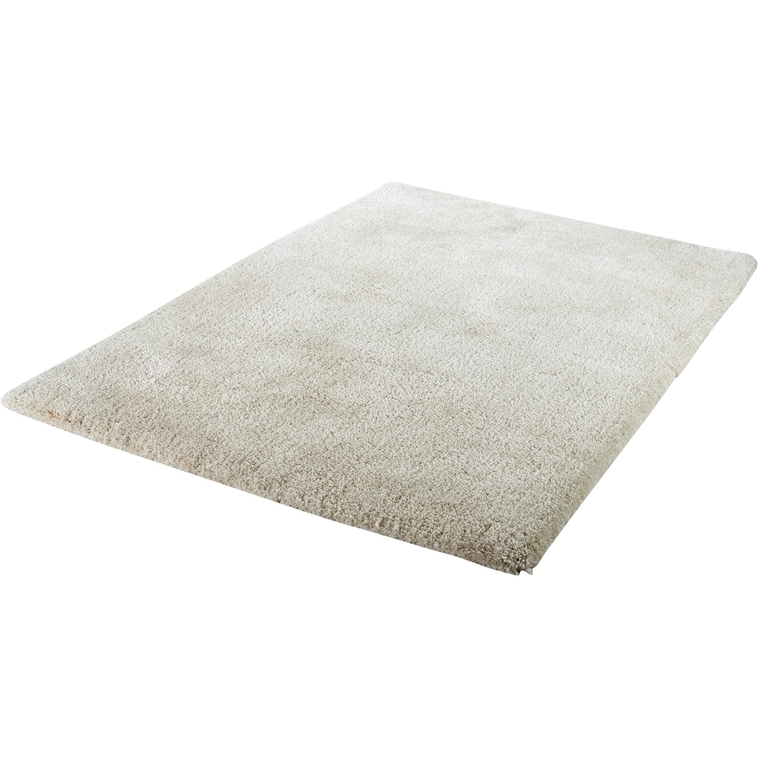 Weicher, hellbeiger Hochflor-Teppich Carnival Pearl, 160x230 cm. Flauschiger Shaggy-Teppich für Wohnzimmer und Schlafzimmer.
