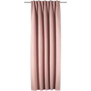 Rosafarbener Schlaufenschal 245x135 cm für Gardinenstangen, ideal als Fenstervorhang.