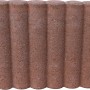 Brauner Palibord Rundpalisaden-Randstein aus Beton, 25x50x6 cm, für Beeteinfassung & Rasenkante.