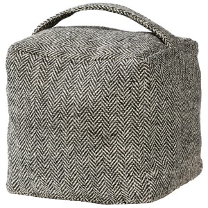 Türstopper im Fischgräten-Look, Textil mit Tragegriff, verschiedene Farben erhältlich.