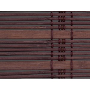 Detailansicht des OBI Bambus-Raffrollos Mataro in Teak, 120x160 cm.