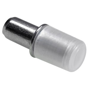 Hettich Glasbodenträger mit Stahlstift und Kunststoffummantelung für Möbelausstattung.