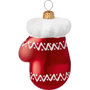 Baumschmuck Fäustling in Rot-Weiß, 4er Set, für festliche Weihnachtsbaum-Deko.