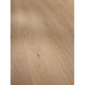 Parador Parkett 3060 Natur Eiche Weiß matt Landhausdiele, Detailansicht des Holzbodens.