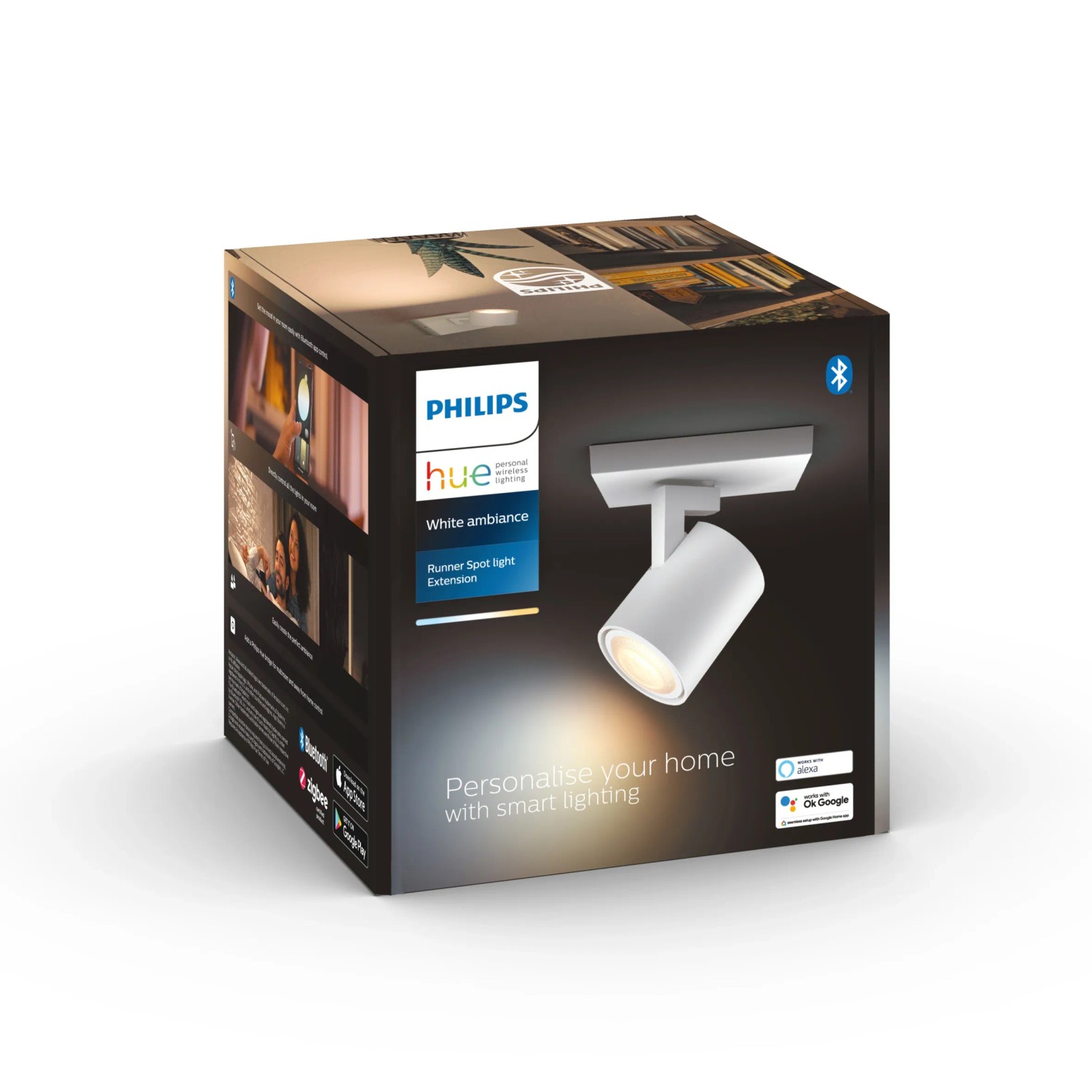 Verpackung des Philips Hue Runner LED-Spot, White Ambiance, zur Erweiterung des Hue Systems.