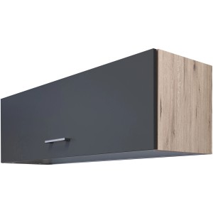 Flex-Well Exclusiv Küchen-Kurz-Oberschrank Morean 100x32cm Basaltgrau-San Remo