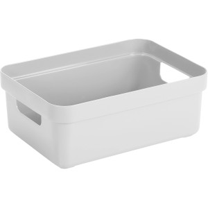 Weiße Sunware Aufbewahrungsbox Sigma Home (9 l) mit Griffen.