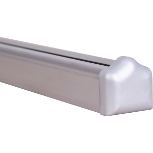 GroJa Universalleiste, silbergrau, 200 cm, für Zaunbau und Sichtschutz.