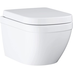 Grohe QuickFix Wand-WC-Set, Tiefspüler, spülrandlos, Abgang waagerecht, in Alpinweiß.