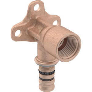 Geberit Mepla 90° Winkel, 52mm, Ø 20mm x 21,3mm (1/2''), Rotguss Pressfitting für Trinkwasser- und Heizungsinstallation.