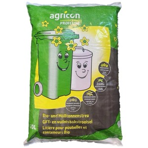 Agricon Bio- und Mülltonnenstreu, 10L Sack zur Geruchsneutralisierung und Madenbekämpfung in Biotonnen.