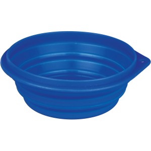 Blauer Jollypaw Reisenapf aus Silikon, faltbar, 0,5 l, ideal für unterwegs.