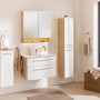 Fackelmann B.Style Spiegelschrank Sandeiche 80cm mit Beleuchtung und Softclose im Badezimmer.