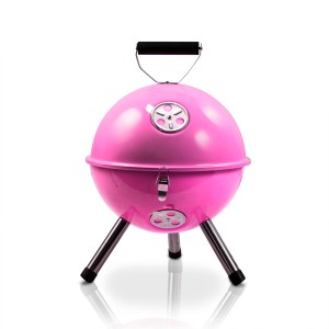 Pinker Activa Kugelgrill Mallorca Ø 30 cm, Holzkohlegrill mit Edelstahlbeinen und Luftregulierung.