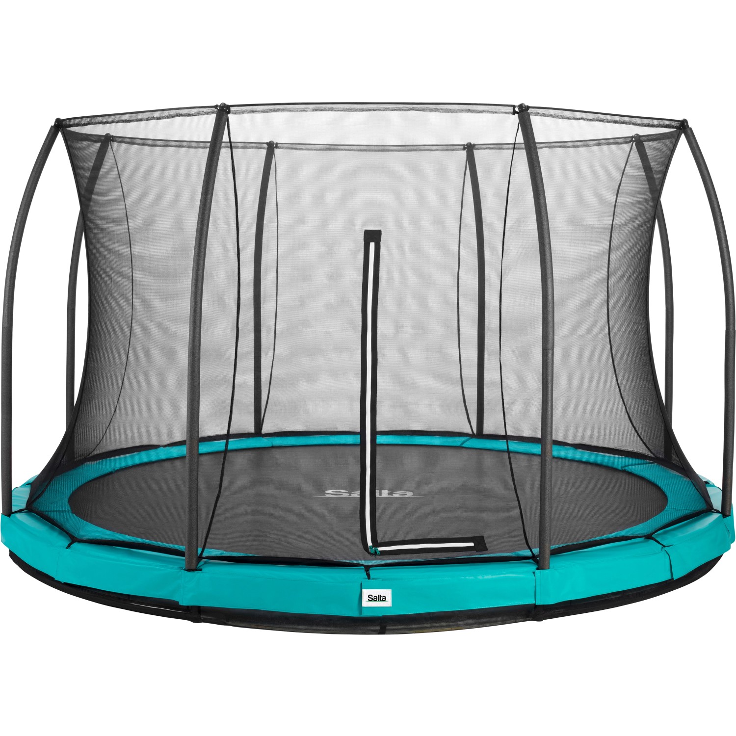 Salta Comfort Edition Ground Trampolin, ø 396 cm, grün, mit Sicherheitsnetz.