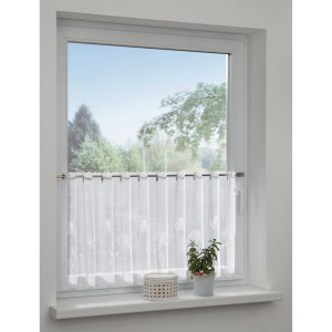 Gardinia Spannvitrage Titan (90-130cm) am Fenster mit weißer Scheibengardine.