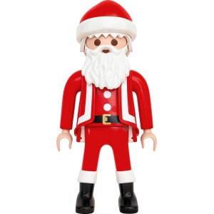 Lechuza Weihnachtsmann XXL Dekofigur, rote Playmobil-Optik, 33x28cm, für Innen- & Außenbereich.