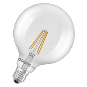 Osram LED-Leuchtmittel E27 Globe, 5,9W, 806lm, klare Glas-Optik, Filament-Technologie.