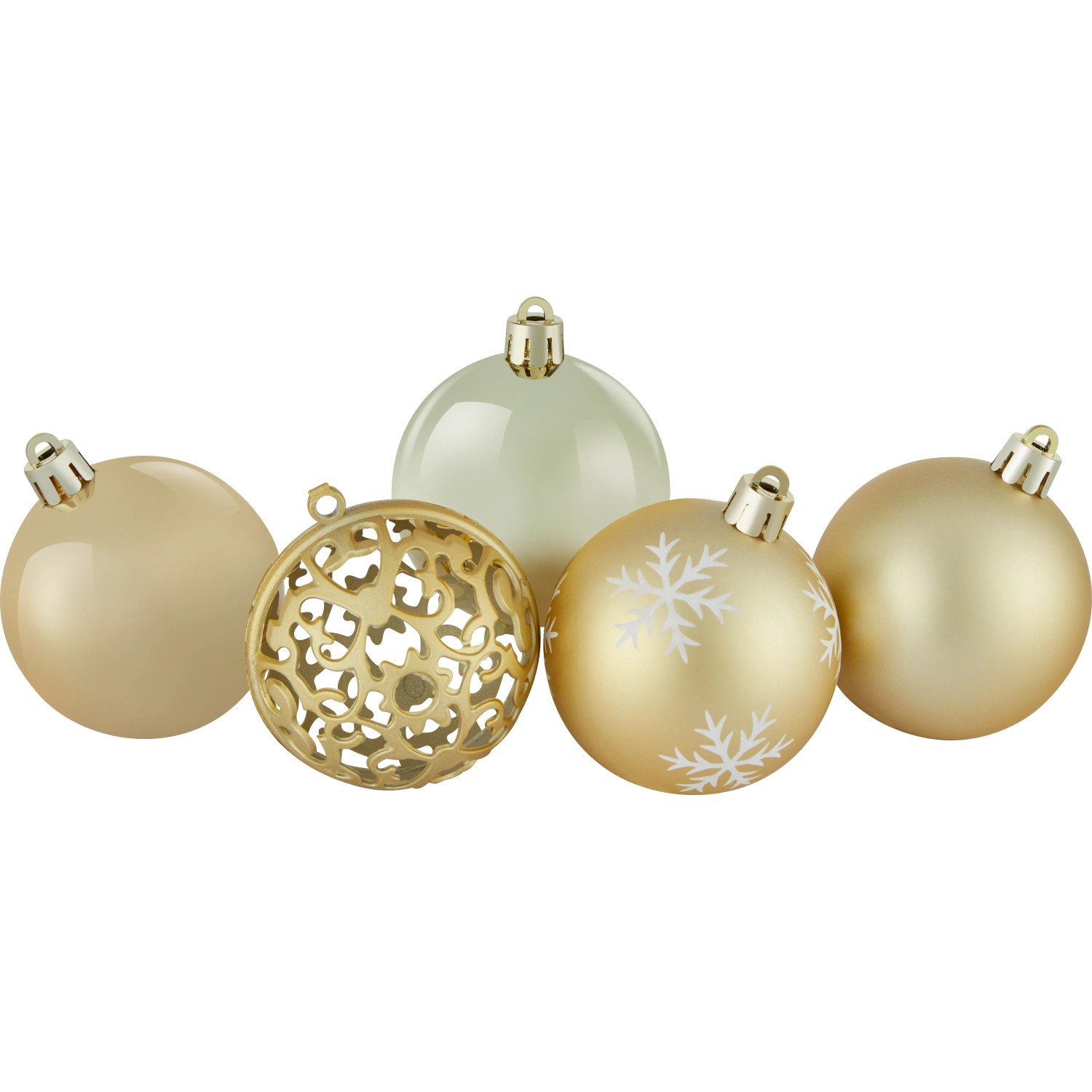 Weihnachtskugel-Set Ornament 25-teilig Ø 6 cm Gold kaufen bei OBI