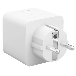 Weiße Philips Hue Smart Plug Steckdose für smarte Lichtsteuerung im Innenbereich.