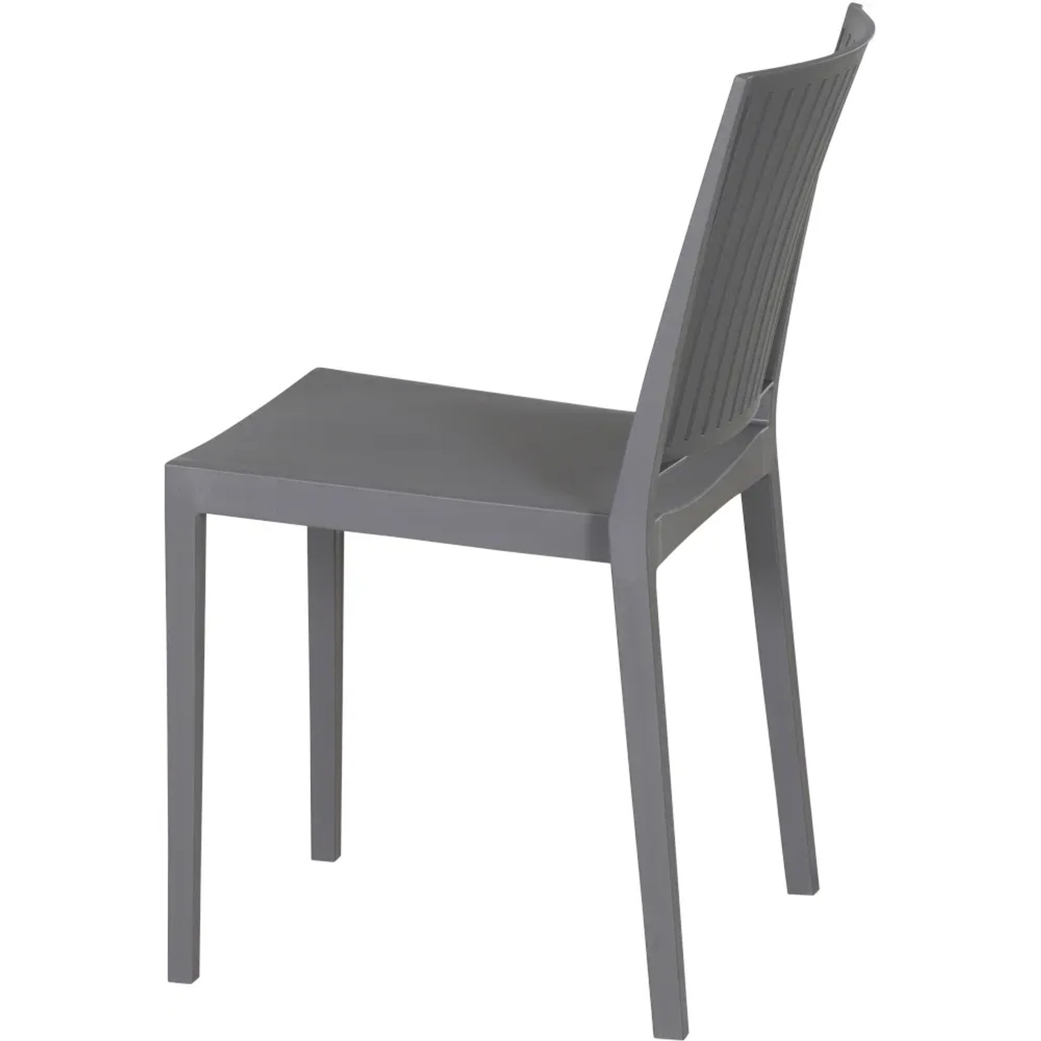 Grauer Siena Garden Stapelstuhl Lane, 56x46x80 cm, ideal für Garten & Terrasse.