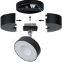 Paulmann Urail Spot Base, schwarze Einzel-Spot Aufhängung für Schienensysteme, 50W, 230V.