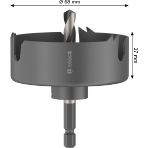 Bosch Lochsäge Wood and Drywall mit Aufsteckhalter Ø 68 mm x 27 mm Grau