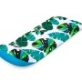 Bestway Luftmatratze Blissfull Drifter mit tropischem Muster, Textilbezug und blauem Rand.