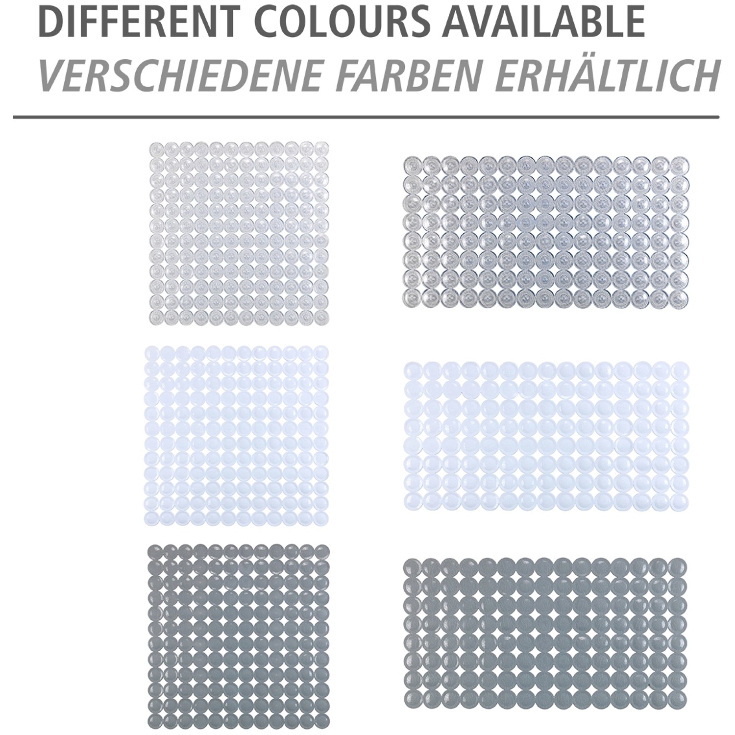 Wenko Duscheinlage Belem in verschiedenen Grautönen, quadratisch, 54x54 cm.