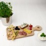 Fackelmann Holzbrett Fair, 15x35 cm, mit Griff, als Küchenhelfer für Speisenpräsentation.