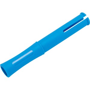 Blauer LUX Mini Stretchfolienhalter aus Kunststoff für leichtere Folienanwendung.