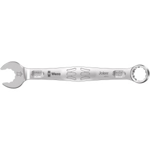 Wera Joker Ringmaulschlüssel, 15 mm, ideal für enge Räume. Schlüssel aus Stahl, silberfarben.