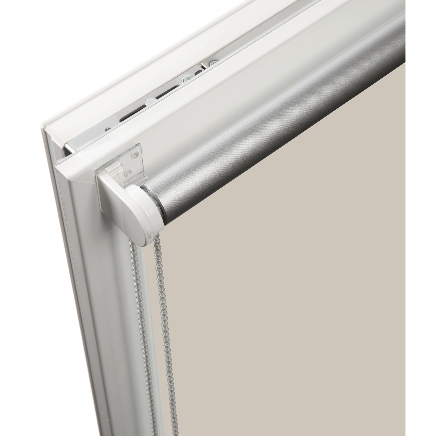 Schöner Wohnen Thermo-Rollo Martha, 45x150 cm, beige, mit Kettenzug und alubeschichteter Rückseite.