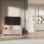 Selsey Sideboard Fiorra in Kaschmir mit geriffelten, abgerundeten Fronten. Modernes Design als Kommode oder Lowboard im Wohnzimmer.