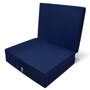 Beautissu Campix Klappmatratze, 200x90x10cm, dunkelblau, als Gästebett oder Sitzwürfel.