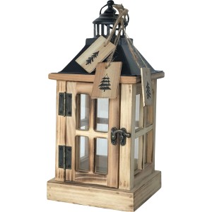 Windlicht Tauern XS von Boltze Home, Holz/Metall, Weihnachtsdeko für Innen.