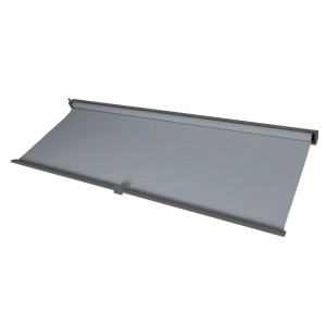 Anthrazitfarbene Seitenwand für Pergola L41, 3x3,7m, Rollo