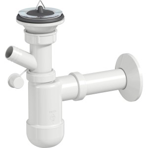 Prevex Preloc Siphon Ø 32 mm mit Gummistopfen Schwarz