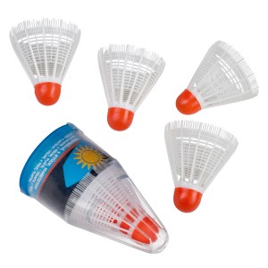 Happy People Federbälle Weiß 4 Stück