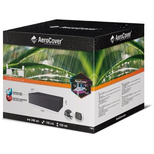 Verpackung der atmungsaktiven Aerocover Schutzhülle für Sitzgruppen, 240x150x100 cm.